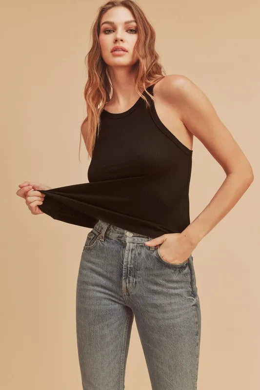 Lightweight Ribbed Tank Top – outfit idea for women | Ro + Ivy