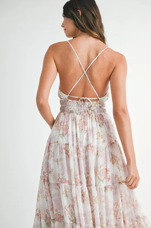 Floral Print Tiered Cami Maxi Dress – outfit idea for women | Ro + Ivy