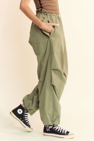 Drawstring Baggy Pants with Pockets Trendy Pants Outfit Idea for Women | Ro + Ivy