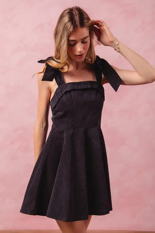 Fit And Flare Washed Gameday Mini Dress – outfit idea for women | Ro + Ivy