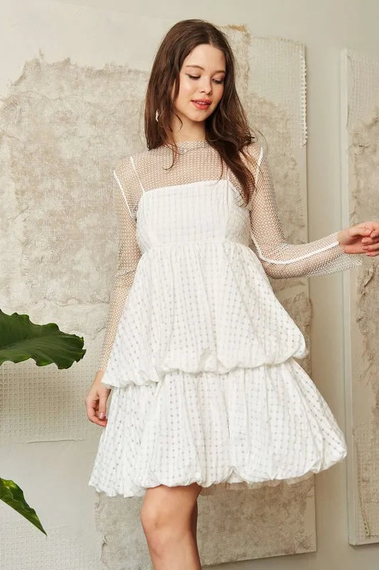 Checker Print Side Pockets Textured Mini Dress – outfit idea for women | Ro + Ivy