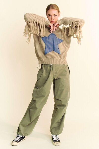 Drawstring Baggy Pants with Pockets Trendy Pants Outfit Idea for Women | Ro + Ivy