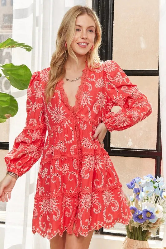 Puff Sleeve Floral Mini Dress – outfit idea for women | Ro + Ivy