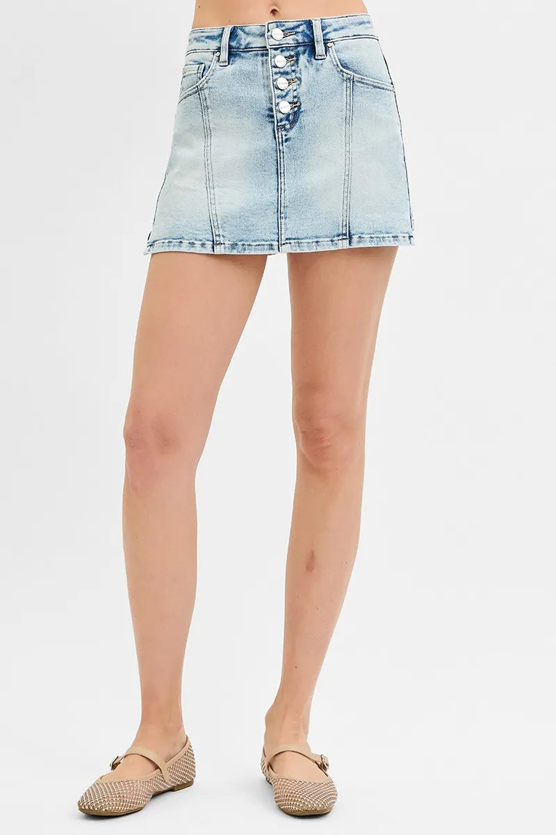 Full Size High Rise Button Down Skorts Plus Size – outfit idea for women | Ro + Ivy