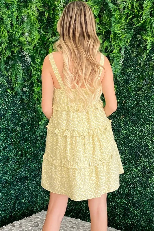 Ruffle Detailed Floral Babydoll Mini Dress – outfit idea for women | Ro + Ivy
