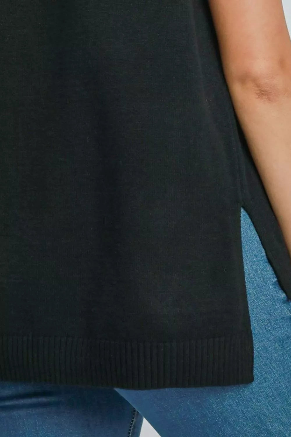 High-Low Turtleneck Sleeveless Sweater | Trendy Sweaters Outfit Idea for Women by Ro + Ivy | Elevated Basics, Modern Comfort & Style