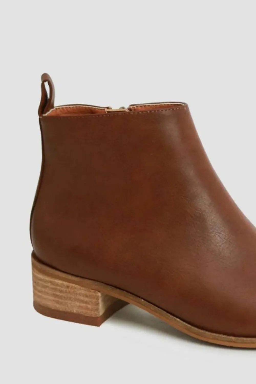 PU Leather Block Heel Ankle Boots — Classic Comfortable Versatile Everyday Style - Ankle Boots