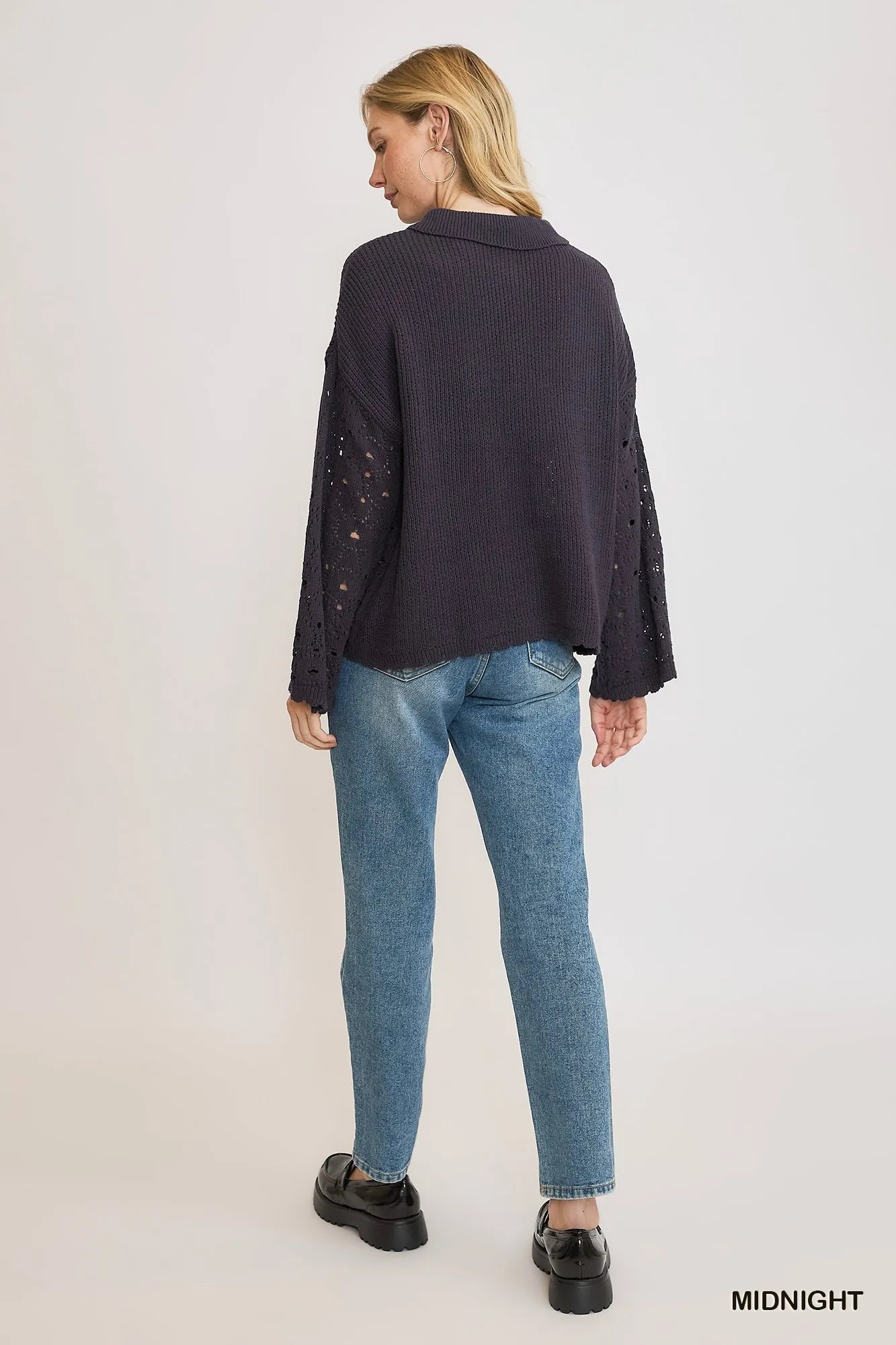 Women's Hollow Out Button Down Cardigan - Cardigans