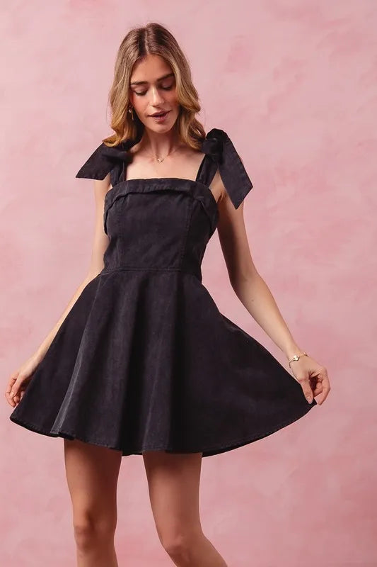 Fit And Flare Washed Gameday Mini Dress – outfit idea for women | Ro + Ivy