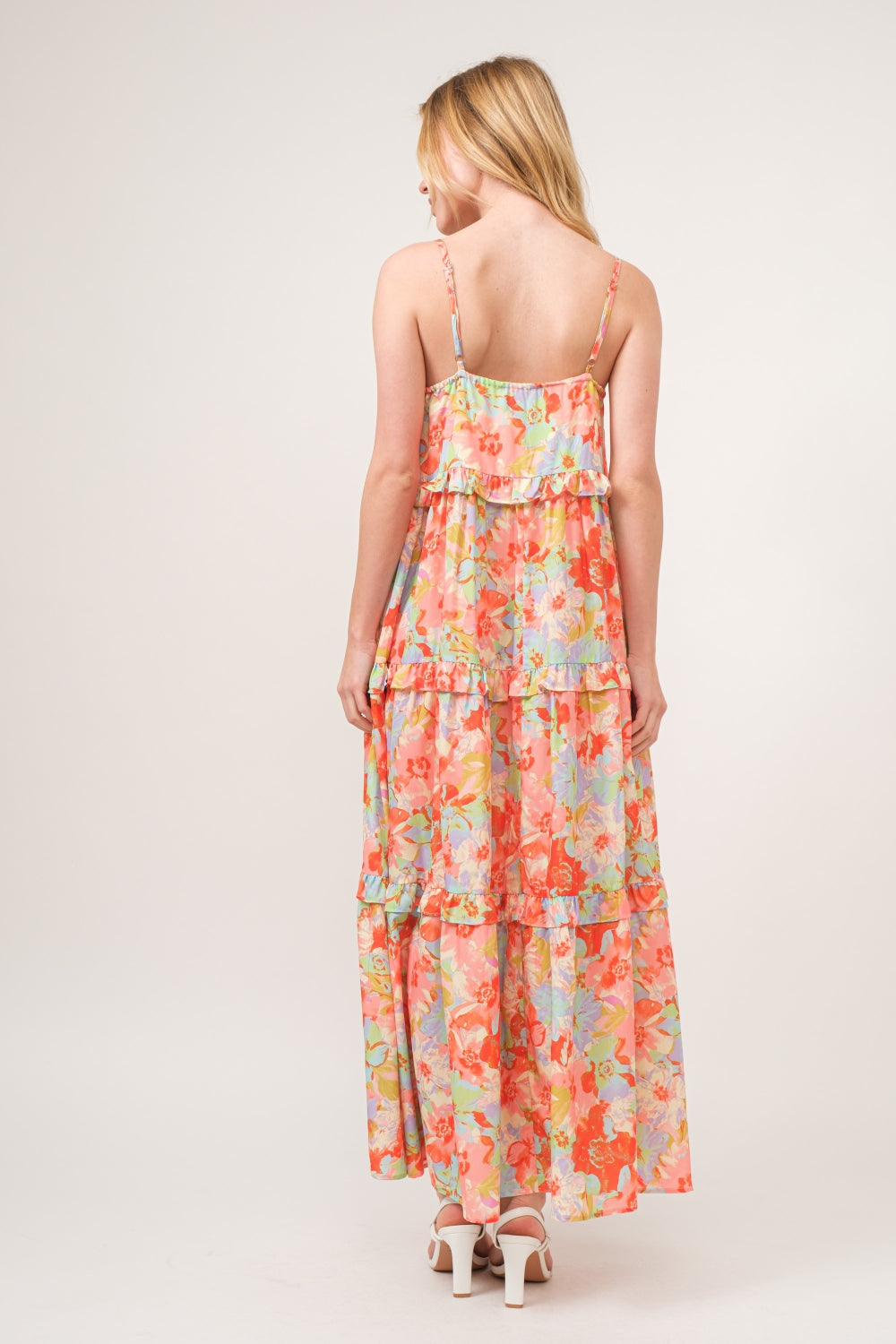 Women's Floral Ruffled Tiered Maxi Cami Dress | Maxi Dresses | Ro + Ivy