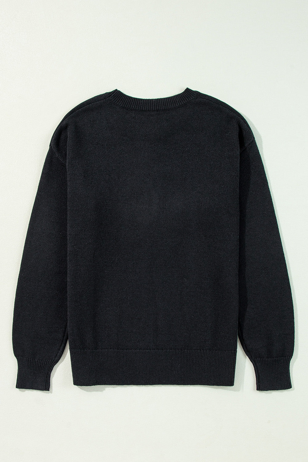Halloween Boo Crew Neck Drop Shoulder Sweater
