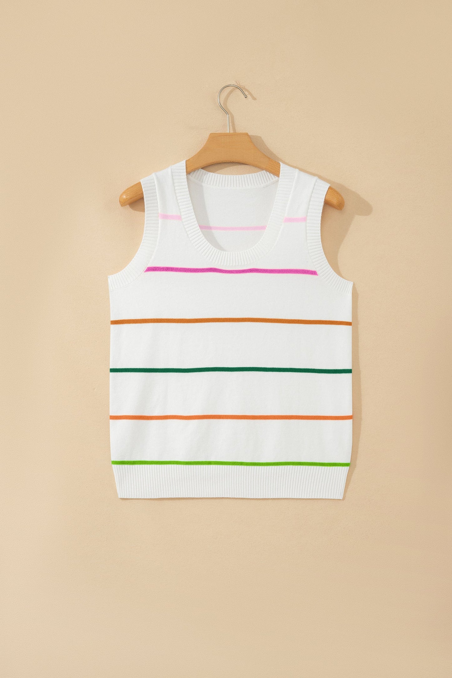 Striped Knit Layering Sweater Vest — Chic Elevated Everyday Wardrobe Style - Sweater Vests