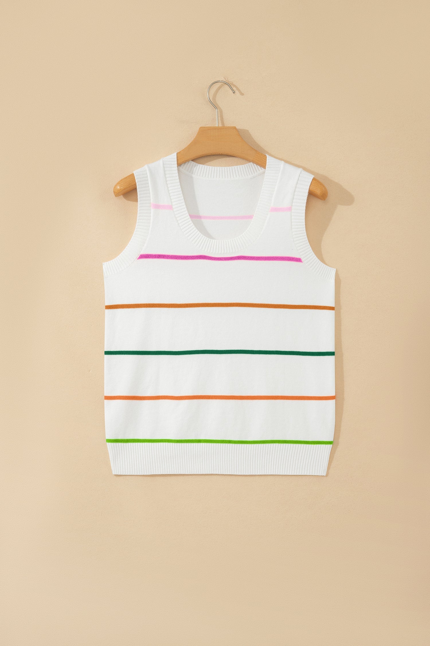 Striped Knit Layering Sweater Vest — Chic Elevated Everyday Wardrobe Style - Sweater Vests