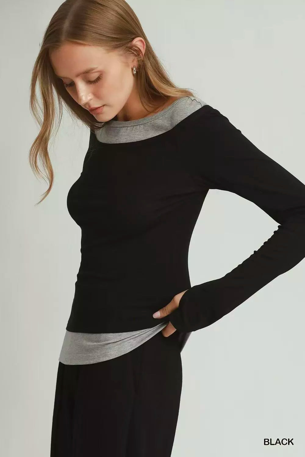 Layered Long Sleeve Top