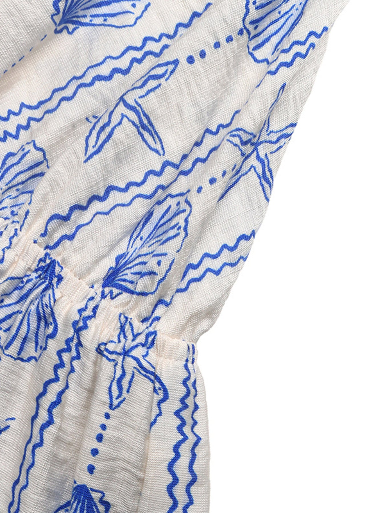 Women's Seashell Print V-Neck Sleeveless Romper - Rompers