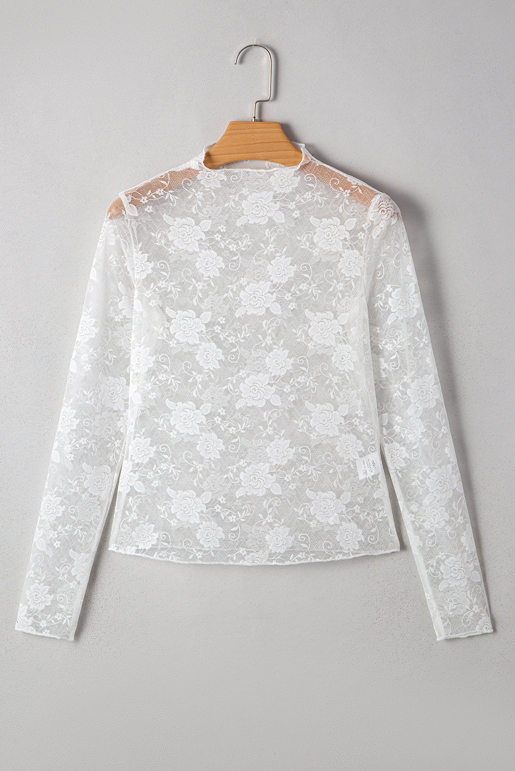 Floral Sheer Mesh Long Sleeve Top