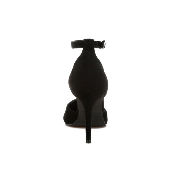 Microfiber Ankle Strap Stiletto Heels | Trendy Heels Outfit Idea for Women by Ro + Ivy | Elevated Basics, Modern Comfort & Style