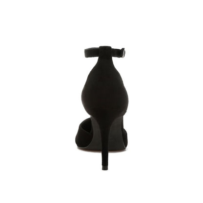 Microfiber Ankle Strap Stiletto Heels | Trendy Heels Outfit Idea for Women by Ro + Ivy | Elevated Basics, Modern Comfort & Style