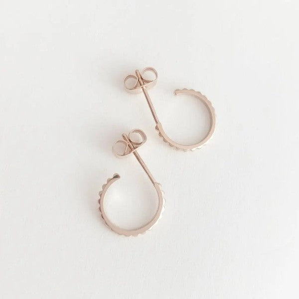 Bitty Spike Hoop Earrings Trendy Earrings Outfit Idea for Women | Ro + Ivy
