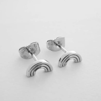 Rainbow Stud Earrings Trendy Earrings Outfit Idea for Women | Ro + Ivy