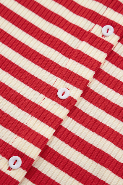 Bold Stripe Round Neck Ribbed Knit Sleeveless Tank Top — Fresh Everyday Style - Tank Tops