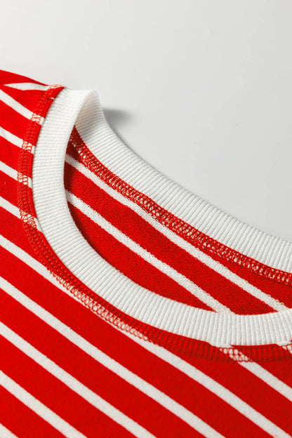 Striped Trim Loose Sleeveless Tank Top — Classic Chic Versatile Everyday Style - Tank Tops
