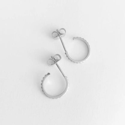 Bitty Spike Hoop Earrings Trendy Earrings Outfit Idea for Women | Ro + Ivy
