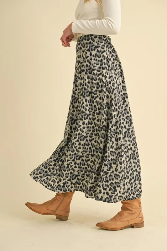 Leopard Midi Skirt | Trendy Skirts Outfit Idea for Women by Ro + Ivy | Elevated Basics, Modern Comfort & Style