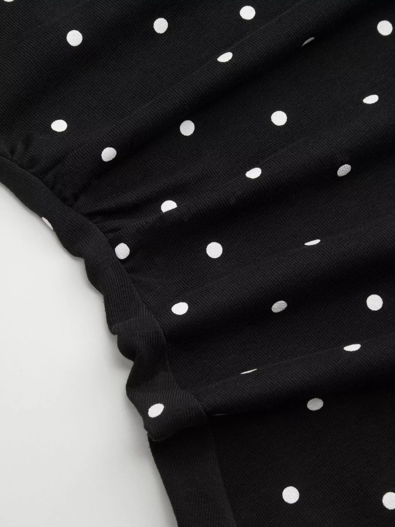 Polka Dot Boat Neck Flare Sleeves Mini Dress