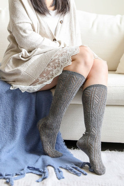 Classic Knit Calf Socks – outfit idea for women | Ro + Ivy
