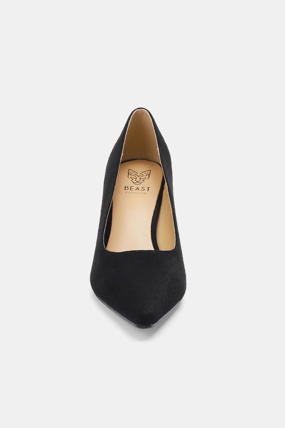Faux Suede Point Toe Block Heel Pumps — Classic Sleek Elegant Versatile Style - Heels