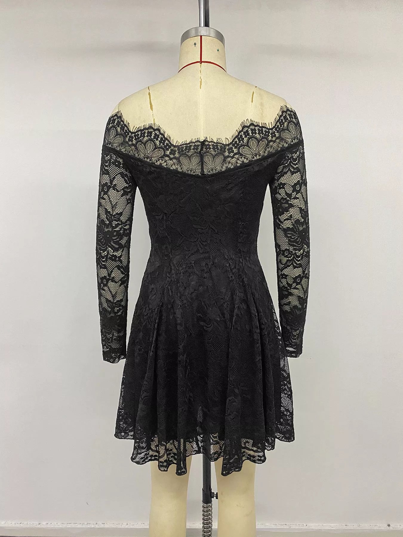 Women's Lace Off Shoulder Mini Dress - Mini Dresses