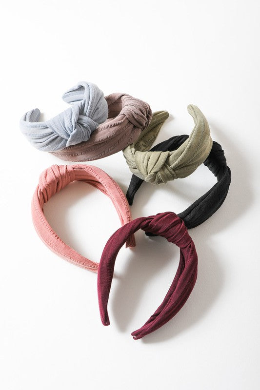 Wide Stripe Topknot Headband - Ro + Ivy