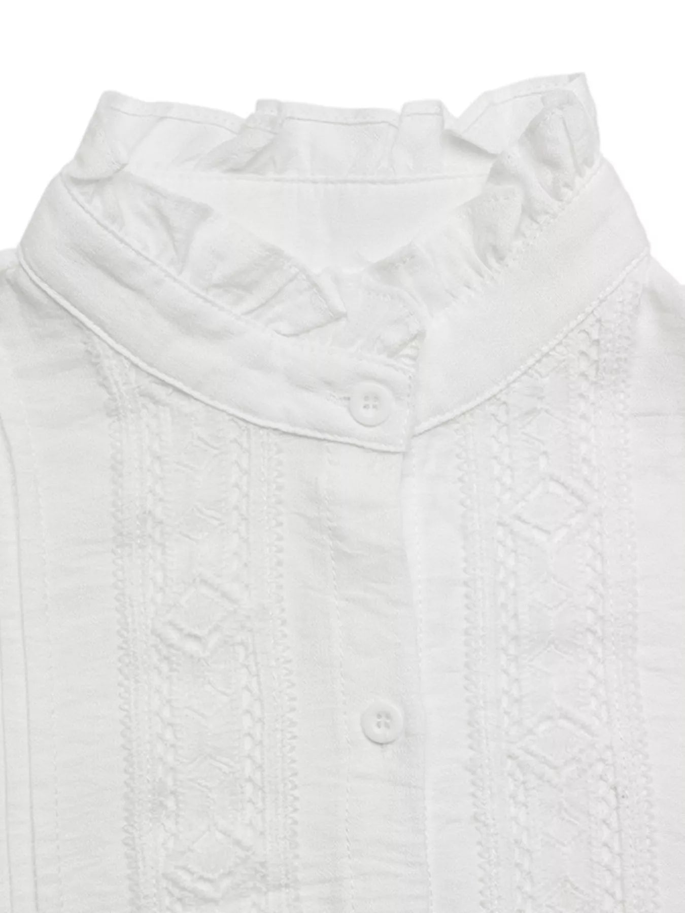 Women's Lightweight Lace Trim Long Sleeve Shirt - Shirts