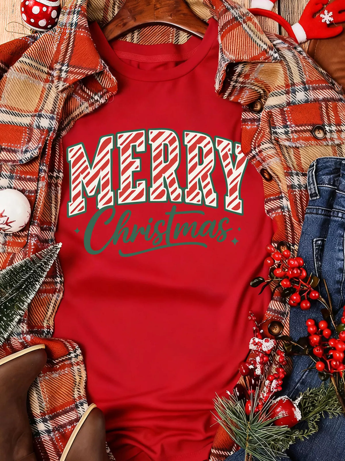 Merry Christmas Graphic Short-Sleeve Tee
