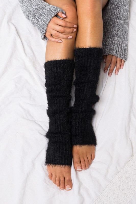 Fuzzy Eyelash Leg Warmers | Trendy Leg Warmers Outfit Idea for Women by Ro + Ivy | Elevated Basics, Modern Comfort & Style