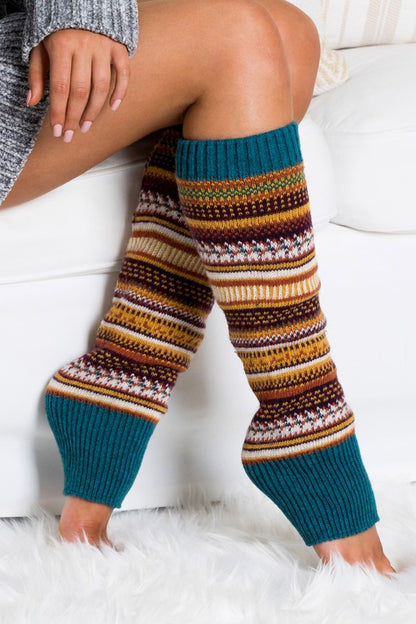 Short Fairisle Leg Warmers - Leg Warmers