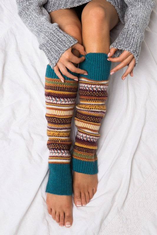 Short Fairisle Leg Warmers - Leg Warmers