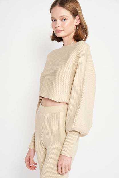 Boat Neck Dolman Sleeves Ribbed Sweater | Trendy Sweaters Outfit Idea for Women by Ro + Ivy | Elevated Basics, Modern Comfort & Style