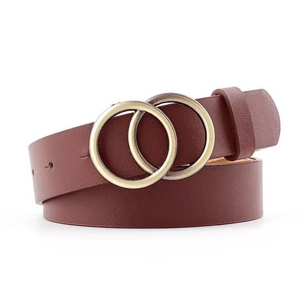 Vegan Leather Double O-Ring Belt | Trendy Belts Outfit Idea for Women by Ro + Ivy | Elevated Basics, Modern Comfort & Style