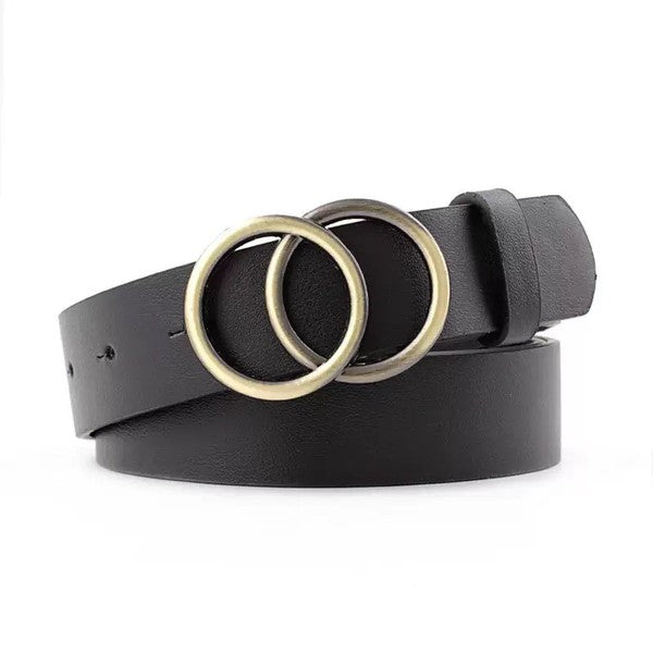 Vegan Leather Double O-Ring Belt | Trendy Belts Outfit Idea for Women by Ro + Ivy | Elevated Basics, Modern Comfort & Style
