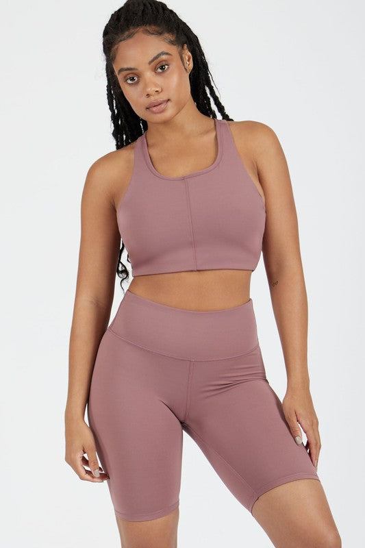 rose Longline Sports Bra | Trendy Sports Bra Outfit Idea for Women by Ro + Ivy | Elevated Basics, Modern Comfort & Style