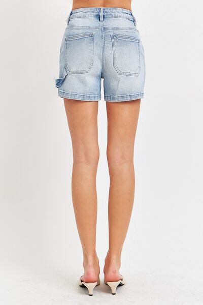 Full Size High Rise Denim Shorts - Ro + Ivy