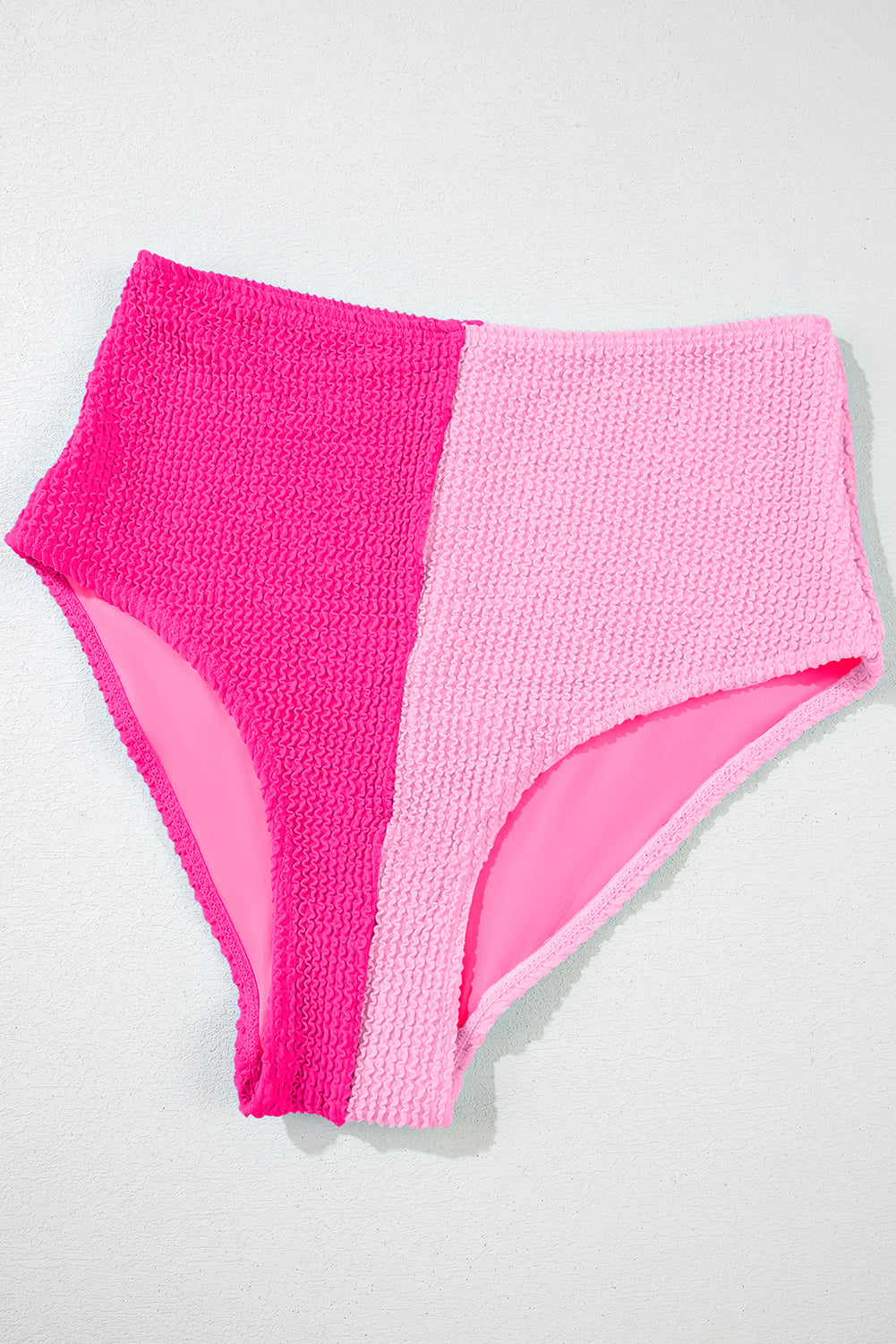 Colorblock Corded Square Neck High Waist Bikini Set — Modern Beach Statement Style - Swimwear/Bikinis