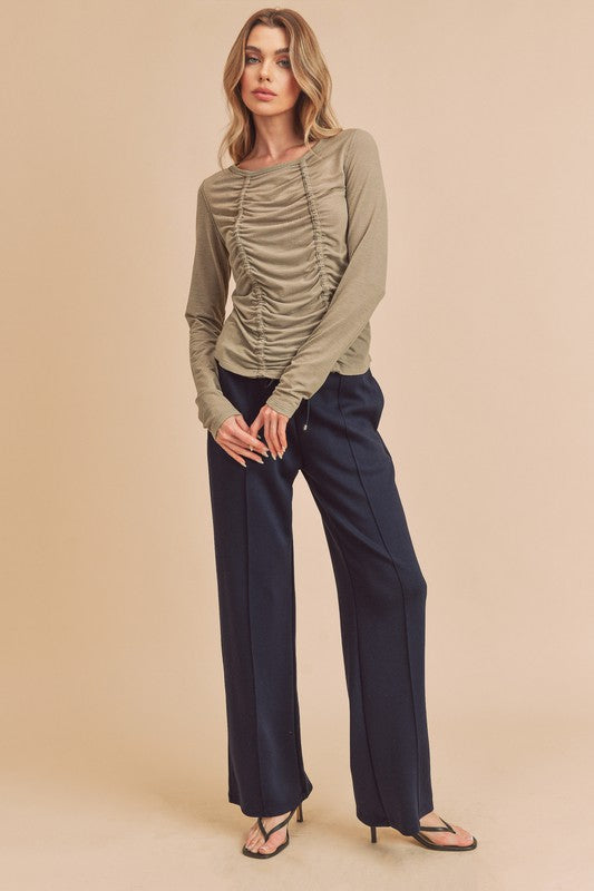 Phoebe Soft Stretch Ankle-Length Lounge Pants - Ro + Ivy