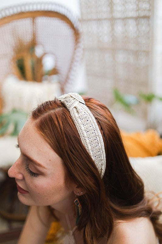 Boho Stitched Knotted Headband - Ro + Ivy