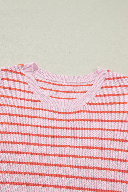 Lightweight Striped Knit Sleeveless Tank Sweater Vest — Breathable Casual Everyday Style - Sweater Vests
