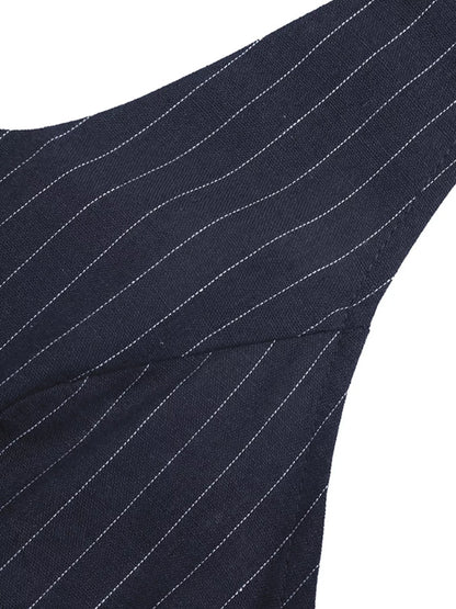 Women's Striped Halter Neck Jumpsuit - Jumpsuits
