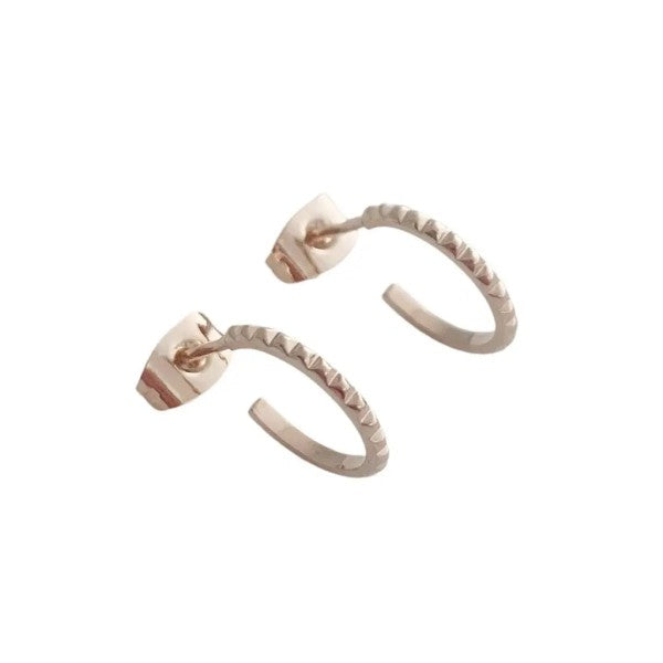 Bitty Spike Hoop Earrings Trendy Earrings Outfit Idea for Women | Ro + Ivy