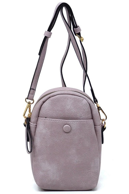 Vegan Leather Front Pocket Mini Crossbody Bag | Trendy Crossbody Bags Outfit Idea for Women by Ro + Ivy | Elevated Basics, Modern Comfort & Style